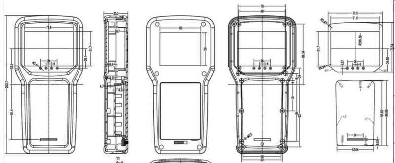 LK-HC37 4 AAA plastično elektroničko kućište Kućište za ručne instrumente s držačem baterije Abs kućište163x80x30mm