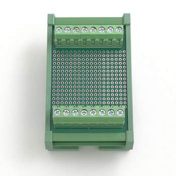 5cm x 7cm Двустранни PCB клемни блокове Тестова прототипна платка, монтирана на DIN шина