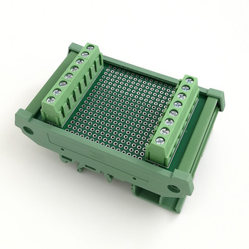 5cm x 7cm Двустранни PCB клемни блокове Тестова прототипна платка, монтирана на DIN шина