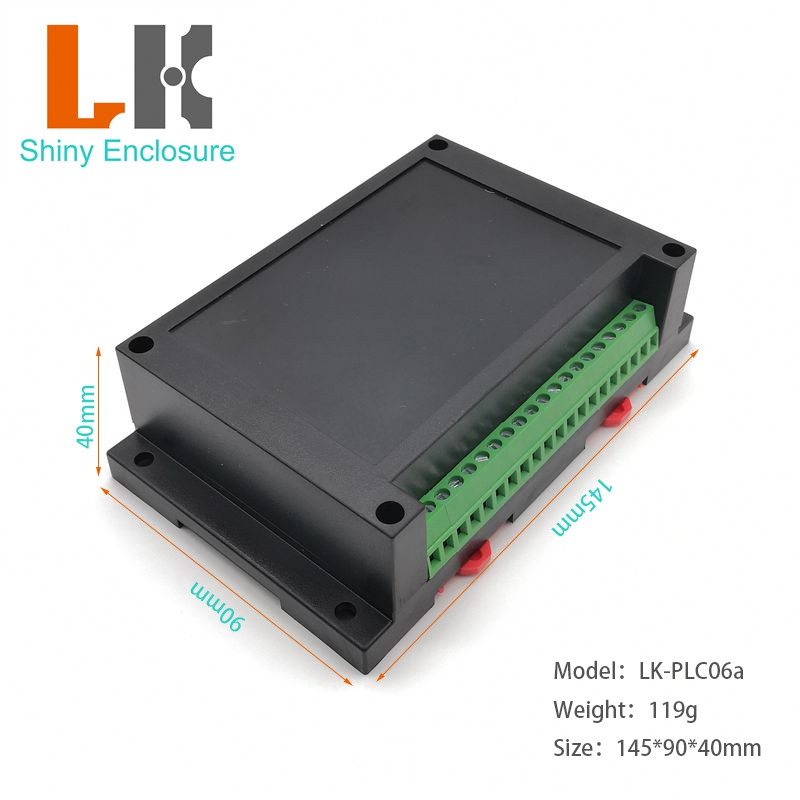 LK-PLC06a Prilagođeno industrijsko PLC plastično kućište na din šinu s razvodnom kutijom terminalnog bloka 145x90x40 mm