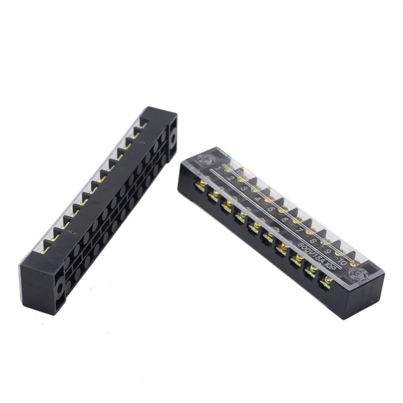 TB-1503/1504/1506/1508/1510/1512 kaherealine kruviklemmiplokk 15A 600 V fikseeritud juhtmestiku plaadi juhtmeühendus