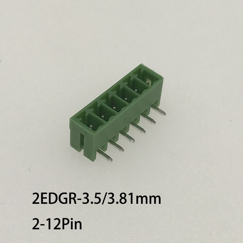 10 komplekts 3,5/3,81 mm taisnleņķa taisns leņķis 15EDGK 2-12P skrūvējams spraudnis PCB spaiļu bloka vīrišķais/sieviešu pieslēgts savienotājs