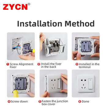 Επισκευαστής κασετών 86mm Dark Box Switch Plug Switch Steel Socket Old Fixed Wall Replace Ηλεκτρολόγος 2/6/10pcs Ράβδος στήριξης