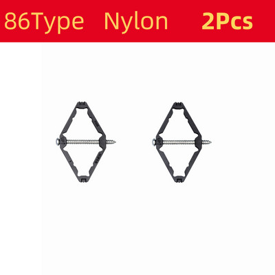 Kasešu remontētājs 86 mm tumšā kārba skrūvējams spraudnis, slēdzis tērauda ligzda Veca fiksēta siena Nomainiet elektriķi 2/6/10 gab. atbalsta stienis