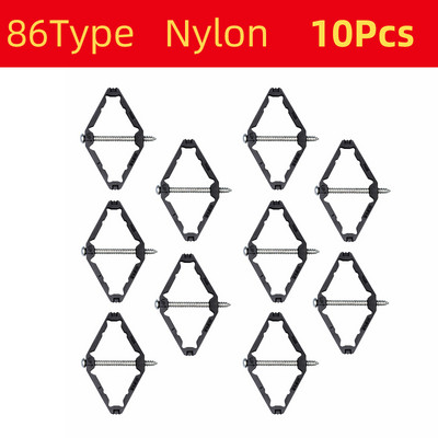 Kasešu remontētājs 86 mm tumšā kārba skrūvējams spraudnis, slēdzis tērauda ligzda Veca fiksēta siena Nomainiet elektriķi 2/6/10 gab. atbalsta stienis