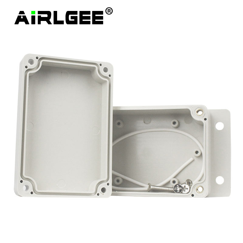 IP65 Vodootporno, otporno na prašinu, zatvoreno kućište za električno kućište s fiksnim ušima, vanjsko kućište, ABS plastična razvodna kutija za žice