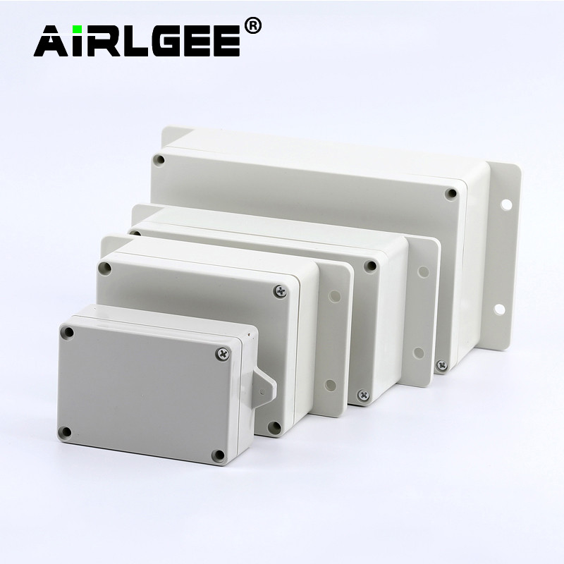 IP65 Vodootporno, otporno na prašinu, zatvoreno kućište za električno kućište s fiksnim ušima, vanjsko kućište, ABS plastična razvodna kutija za žice