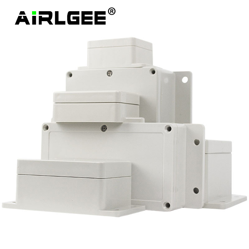 IP65 Vodootporno, otporno na prašinu, zatvoreno kućište za električno kućište s fiksnim ušima, vanjsko kućište, ABS plastična razvodna kutija za žice