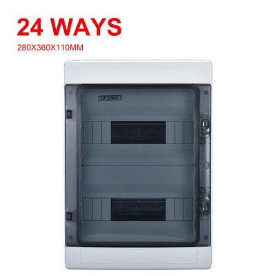 ABS plastikinė vandeniui atspari elektrinė jungiamoji dėžutė MCB Din bėgis HA-4/8/12/15/18/24 skirstymo būdai Vielos magistralės skylės korpusas