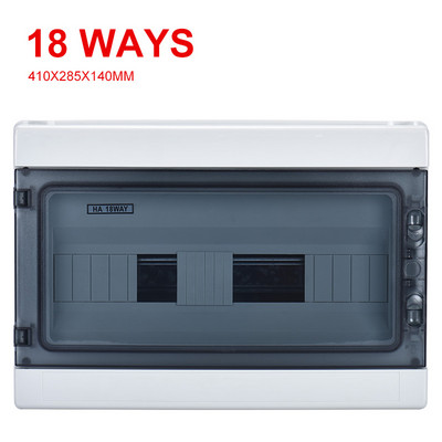 ABS plastikinė vandeniui atspari elektrinė jungiamoji dėžutė MCB Din bėgis HA-4/8/12/15/18/24 skirstymo būdai Vielos magistralės skylės korpusas