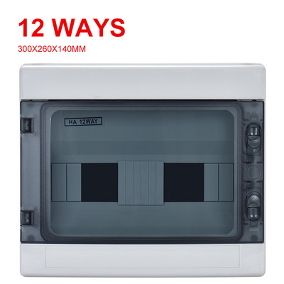 ABS plastikinė vandeniui atspari elektrinė jungiamoji dėžutė MCB Din bėgis HA-4/8/12/15/18/24 skirstymo būdai Vielos magistralės skylės korpusas