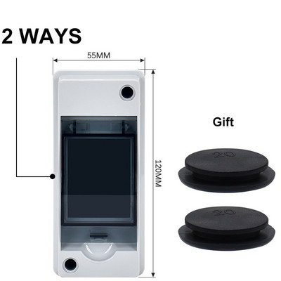 ABS plastikinė vandeniui atspari elektrinė jungiamoji dėžutė MCB Din bėgis HA-4/8/12/15/18/24 skirstymo būdai Vielos magistralės skylės korpusas