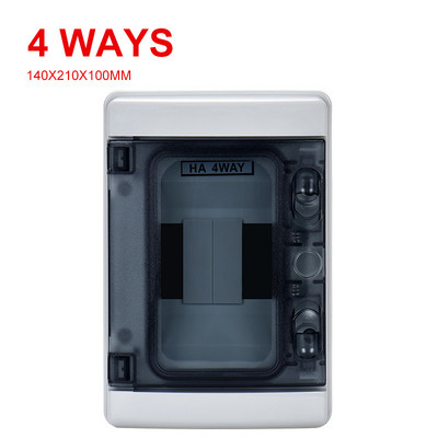 ABS plastikinė vandeniui atspari elektrinė jungiamoji dėžutė MCB Din bėgis HA-4/8/12/15/18/24 skirstymo būdai Vielos magistralės skylės korpusas