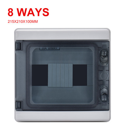 ABS plastikinė vandeniui atspari elektrinė jungiamoji dėžutė MCB Din bėgis HA-4/8/12/15/18/24 skirstymo būdai Vielos magistralės skylės korpusas