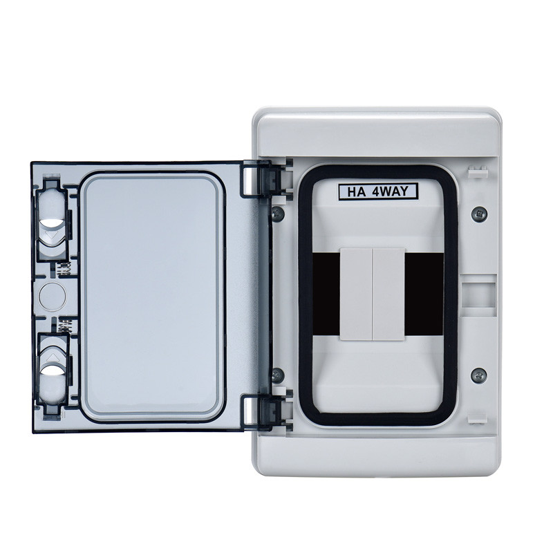 ABS plastikinė vandeniui atspari elektrinė jungiamoji dėžutė MCB Din bėgis HA-4/8/12/15/18/24 skirstymo būdai Vielos magistralės skylės korpusas