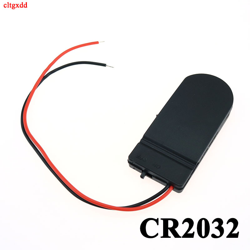 1kom crno/bijeli CR2032 utičnica za dugmastu bateriju, poklopac kućišta s prekidačem za uključivanje/isključivanje 3V x2 6V kutija za pohranu baterije