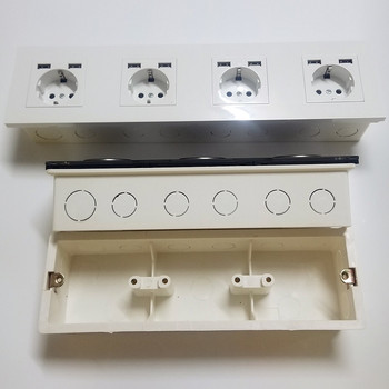 4 ΤΕΜ / ΠΑΡΤΙΔΑ Σε Κιβώτιο Επιτοίχιας Στήριξης για Υποδοχή διακόπτη USB Multi Frame, Triple DarkBox Wall Ενσωματωμένο κιβώτιο διακόπτη επιβραδυντικό φλόγας UL V-0