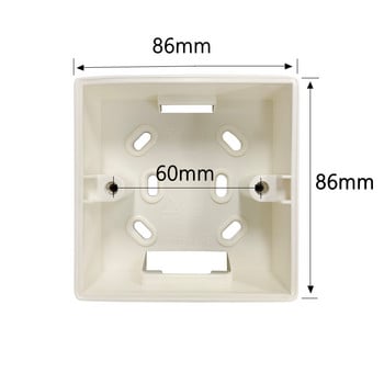 10τμχ 86 Τύπος Εξωτερικός διακόπτης Socket Junction Box Πυρίμαχο 37mm Βάθος Επιφάνεια τοίχου Κουτί εγκατάστασης EU DE