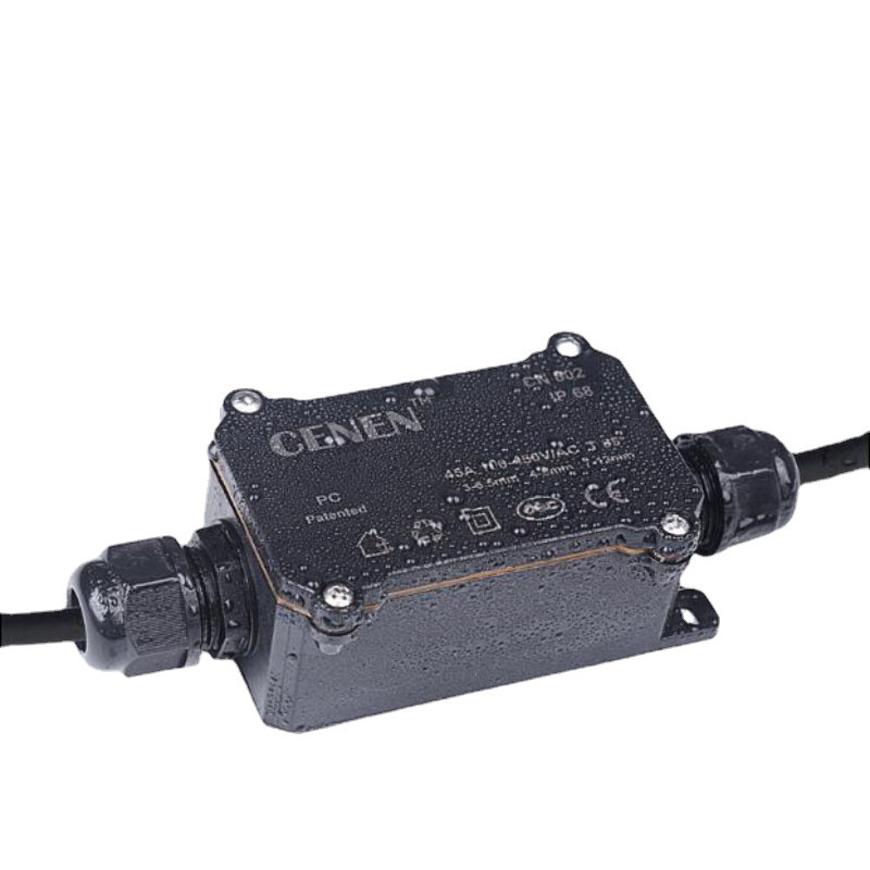 Vanjska vodootporna razvodna kutija PG7 PG9 PG13.5 crna PC plastična razvodna kutija za vanjsko ukopano svjetlo priključna kutija