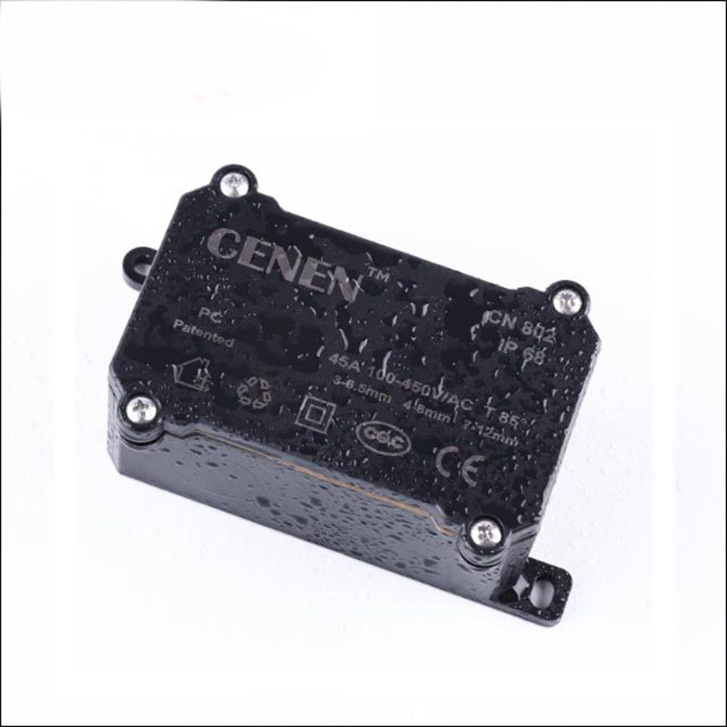 Vanjska vodootporna razvodna kutija PG7 PG9 PG13.5 crna PC plastična razvodna kutija za vanjsko ukopano svjetlo priključna kutija