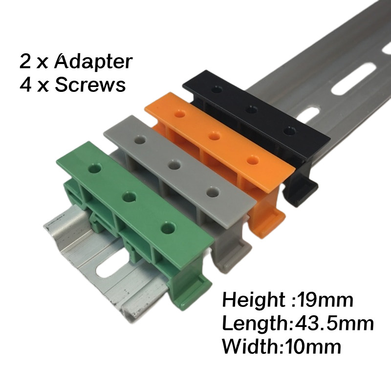 2 бр. Щипки за носач Адаптер за платка за управление PCB 25 mm Адаптер за монтаж на DIN шина Държач за скоба за платка