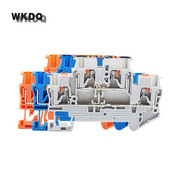 5Pcs PTTB2.5-PV Push-In Connect Dvostruka razina ekvipotencijalne spojne žice Električna konektorska traka Din Rail Terminalni blok PTTB 2.5