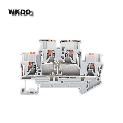 5Pcs PTTB2.5-PV Push-In Connect Dvostruka razina ekvipotencijalne spojne žice Električna konektorska traka Din Rail Terminalni blok PTTB 2.5
