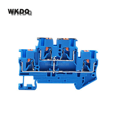 5Pcs PTTB2.5-PV Push-In Connect Dvostruka razina ekvipotencijalne spojne žice Električna konektorska traka Din Rail Terminalni blok PTTB 2.5