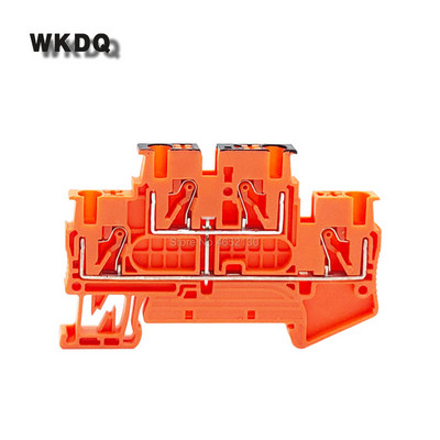 5Pcs PTTB2.5-PV Push-In Connect Dvostruka razina ekvipotencijalne spojne žice Električna konektorska traka Din Rail Terminalni blok PTTB 2.5