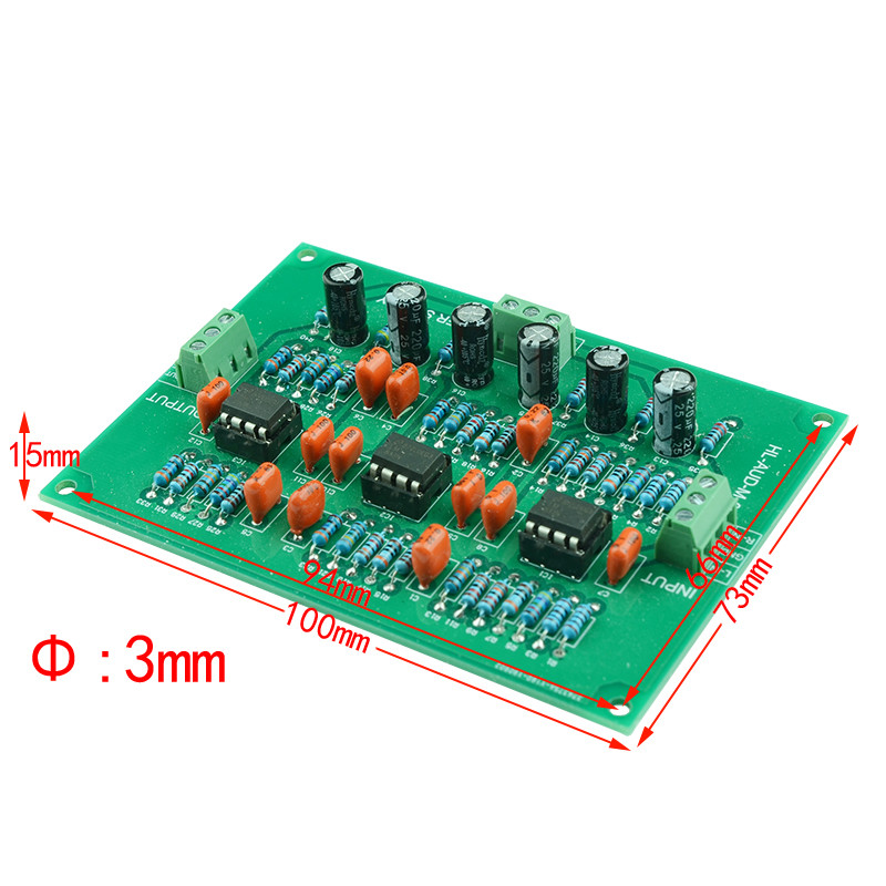 Ploča modula pretpojačala za stereo fono RIAA pretpojačalo (LM833-N, za MM Pickup)