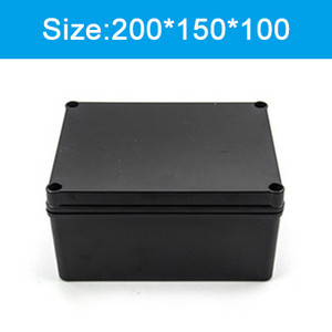 Visokokvalitetna crna vodootporna plastična kutija serije AG Kućište za elektroničke instrumente Električni projekt Vanjska razvodna kutija