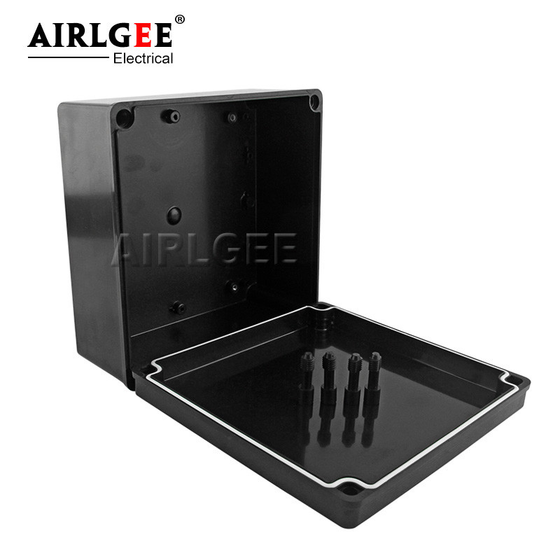 Visokokvalitetna crna vodootporna plastična kutija serije AG Kućište za elektroničke instrumente Električni projekt Vanjska razvodna kutija