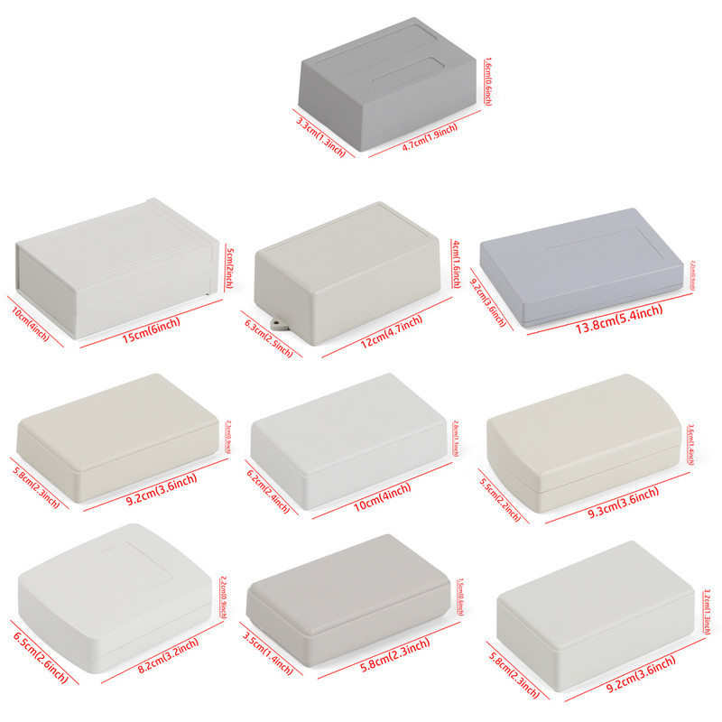 22 Izmēri Augstākās kvalitātes projekta elektroniskā projekta kaste ABS plastmasas ūdensizturīgs vāks instrumentu korpusa korpusa kastes 8 izmēri