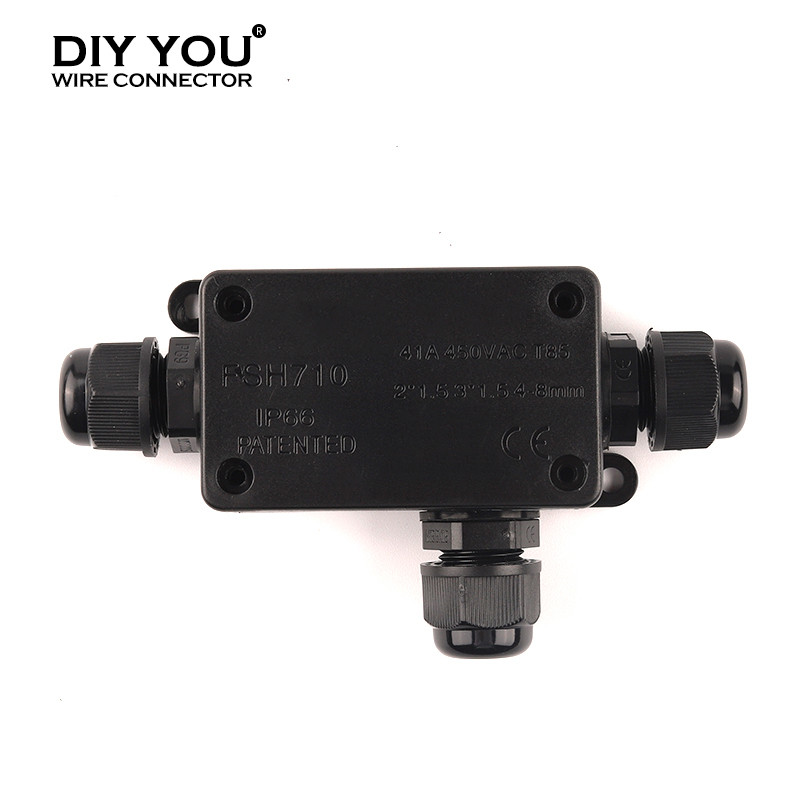 2/3 pinski IP66 vanjski vodootporni kabelski konektor Razvodna kutija s priključkom električne žice 41A/450V