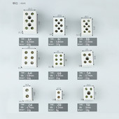 Novi dolazak 10 kom keramičkih stezaljki, konektor s 5 rupa Porculanske keramičke stezaljke, žičani konektor 5 A