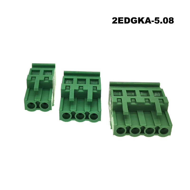 10 gab. Plug-in PCB skrūvju spaiļu bloka savienotāja solis 5,08 mm 2EDGK/KA vīrišķais 2/3/4/5/6/7/8/9/10P Morsettiera pieslēgts pievads