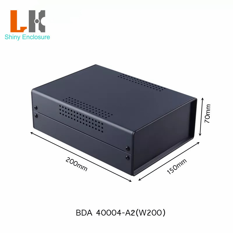 BDA40004 Kućište za elektroničko kućište, željezno metalno kućište za instrumente s razvodnom kutijom od ABS plastične ploče 150x70x200 mm