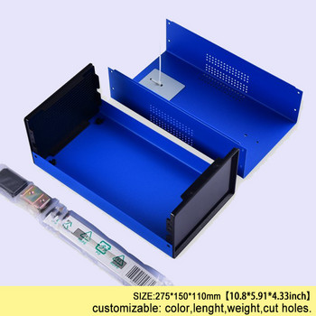 275x150x110mm Iron Electronics Project Box Направи си сам шкаф Разклонителна кутия Ръчен метален настолен корпус Кутия за електрически табла