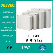 LIELA izmēra āra ūdensnecaurlaidīgs korpuss plastmasas kārba elektroniskā projekta instrumentu korpuss elektriskā projekta kastes sadales kārbas korpuss