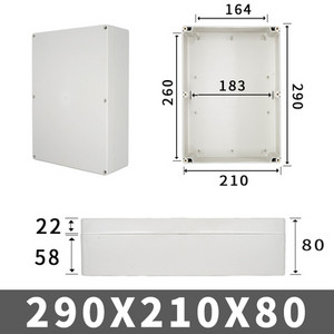 LIELA izmēra āra ūdensnecaurlaidīgs korpuss plastmasas kārba elektroniskā projekta instrumentu korpuss elektriskā projekta kastes sadales kārbas korpuss