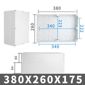 LIELA izmēra āra ūdensnecaurlaidīgs korpuss plastmasas kārba elektroniskā projekta instrumentu korpuss elektriskā projekta kastes sadales kārbas korpuss