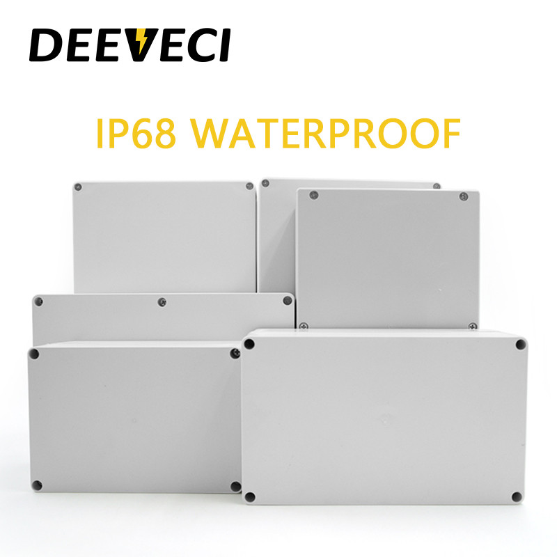 LIELA izmēra āra ūdensnecaurlaidīgs korpuss plastmasas kārba elektroniskā projekta instrumentu korpuss elektriskā projekta kastes sadales kārbas korpuss