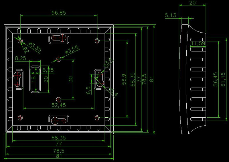 LK-S04 plastmasas elektroniskā projekta korpusa aprīkojuma mitruma sensora korpusa sadales kārba 80x80x27mm