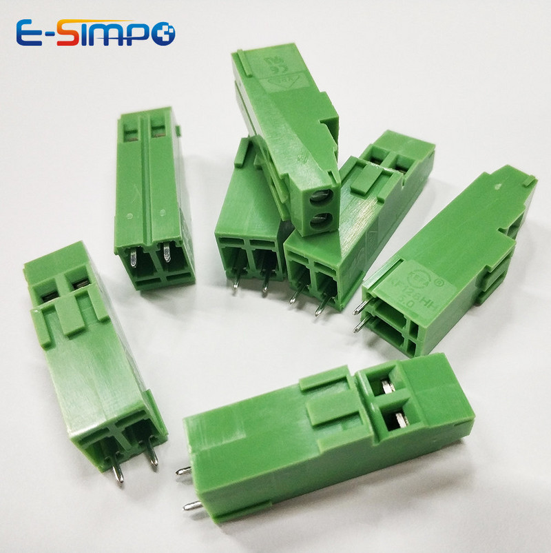 50gab 5.0mm KF128L 128H 128HH 2P3P Zems Vidēji Augsts Profils 0.197" DG500A/MKKDS1.5/EK500V4L Rohs CE PCB Skrūvējamo vadu spaiļu bloks