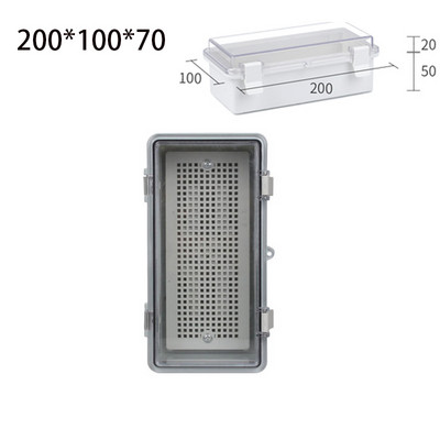 Väliselektriline harukarp Suletud lüliti toitekarp veekindel ABS-plastist korpus poltidega elektrijaotuskarbiga