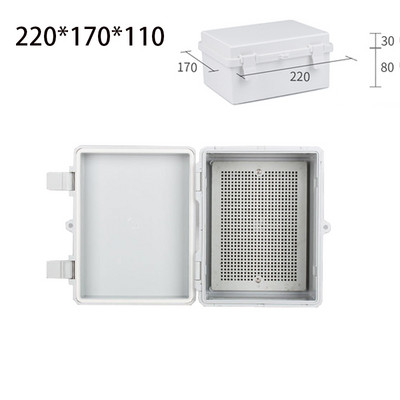 Väliselektriline harukarp Suletud lüliti toitekarp veekindel ABS-plastist korpus poltidega elektrijaotuskarbiga