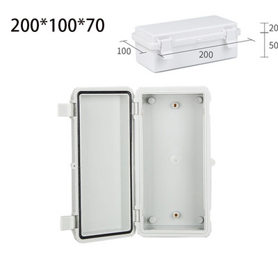 Väliselektriline harukarp Suletud lüliti toitekarp veekindel ABS-plastist korpus poltidega elektrijaotuskarbiga