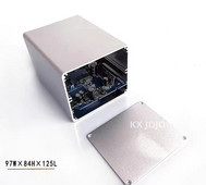 Alumīnija korpuss 97 * 84 * 90/125 mm elektriskā ekstrudēta kaste Atsevišķa tipa shēmas plates korpuss DIY sudraba/melns