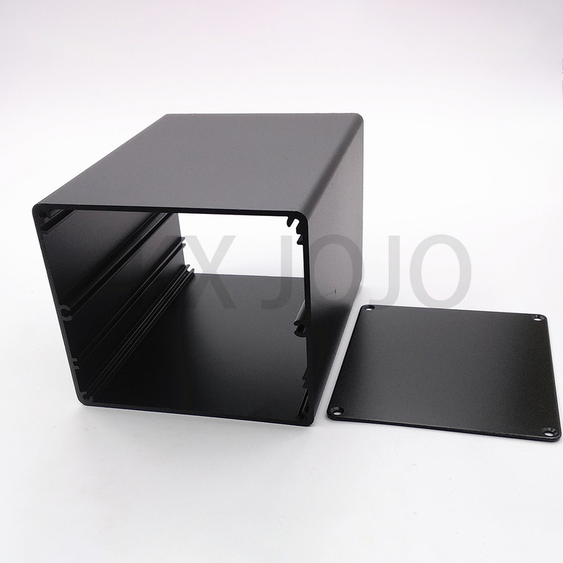 Alumīnija korpuss 97 * 84 * 90/125 mm elektriskā ekstrudēta kaste Atsevišķa tipa shēmas plates korpuss DIY sudraba/melns