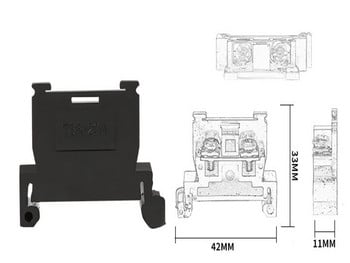 TBR-10A20A30A комбинирана лента за късо съединение щипка за монтаж на клемна релса C45 щипка за щепсел на водеща релса отворена закопчалка